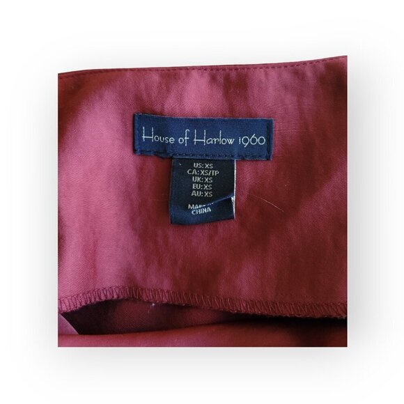 House Of Harlow 1960 Satin Maxi Dress XS Rust - Picture 5 of 9